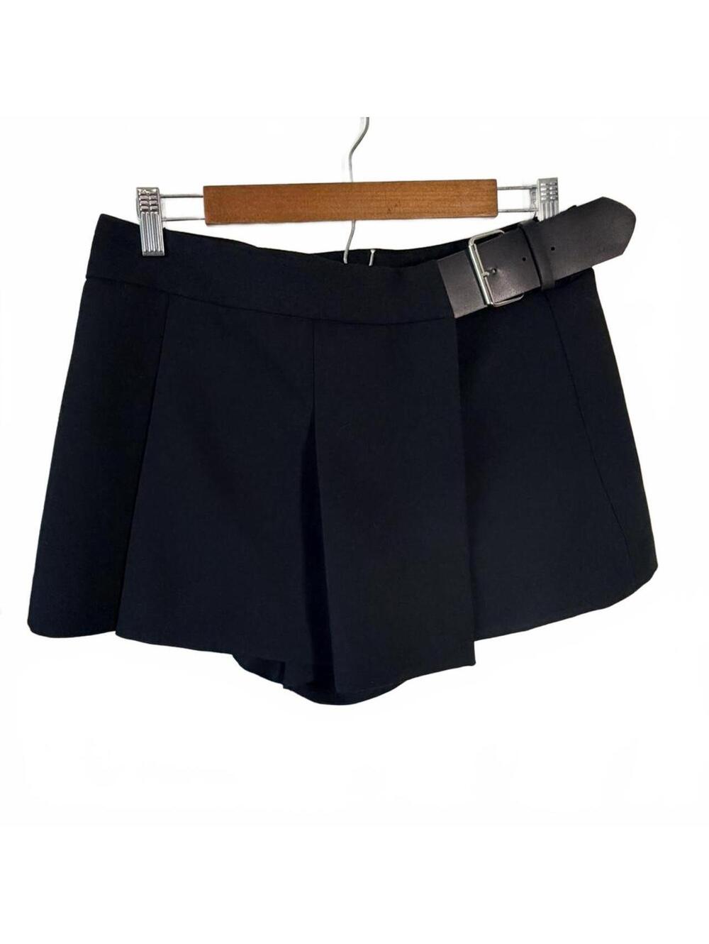Zara Belted Skort | Black | Size Large | NWT